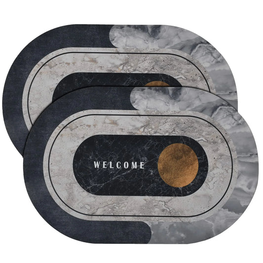 Carevix Store super absorbent quick drying bathroom mat with non-slip backing, modern welcome doormat in a sleek design.