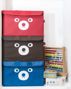 Panda design folding storage bin by Carevix Store, versatile kids toy organizer and quilt basket with cute panda print.