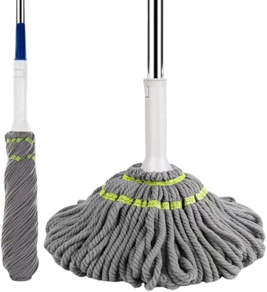 Royal's Super Absorbent Twist Mop – Heavy Duty Floor Cleaner with Built-in Scrubber