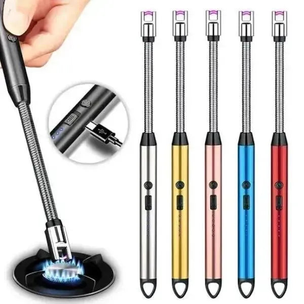 Carevix USB rechargeable electric arc BBQ lighter with windproof flameless plasma technology, shown in a close-up image.