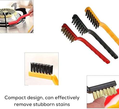 3-Pcs Multi-Purpose Gas Stove & Kitchen Wire Brush Set