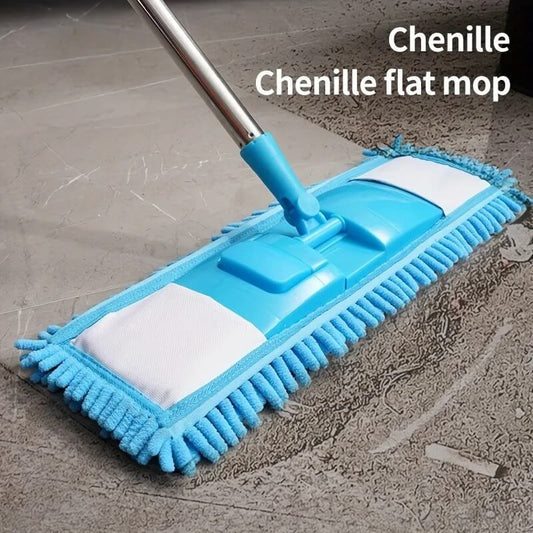 360 Degree Rotating Flat Chenille Microfiber Floor Cleaning Mop