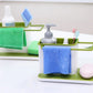 3-in-1 Premium Kitchen Sink Organizer – Self-Draining Sponge, Brush & Cloth Holder Rack