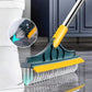 Carevix heavy-duty floor scrubber with 120° triangular rotating head and built-in squeegee for deep corner and gap cleaning