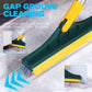 Carevix heavy-duty floor scrubber with 120° triangular rotating head and built-in squeegee for deep cleaning of corners and gaps.