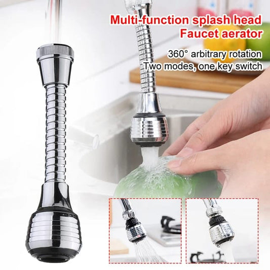 Turbo Flex 360 Flexible Faucet Sprayer – Extended Reach Kitchen Sink Aerator with Dual Spray Settings