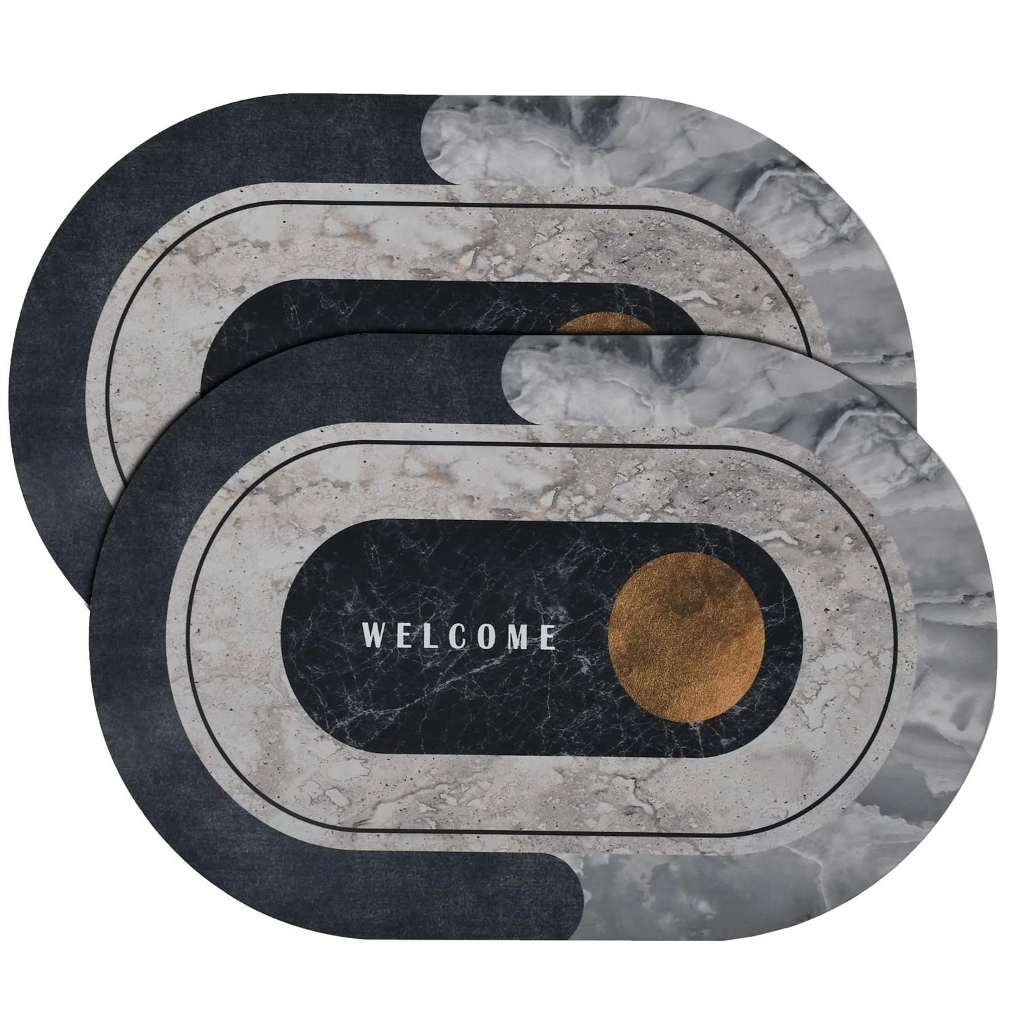 Carevix Store super absorbent quick drying bathroom mat with non-slip backing, modern welcome doormat in a sleek design.