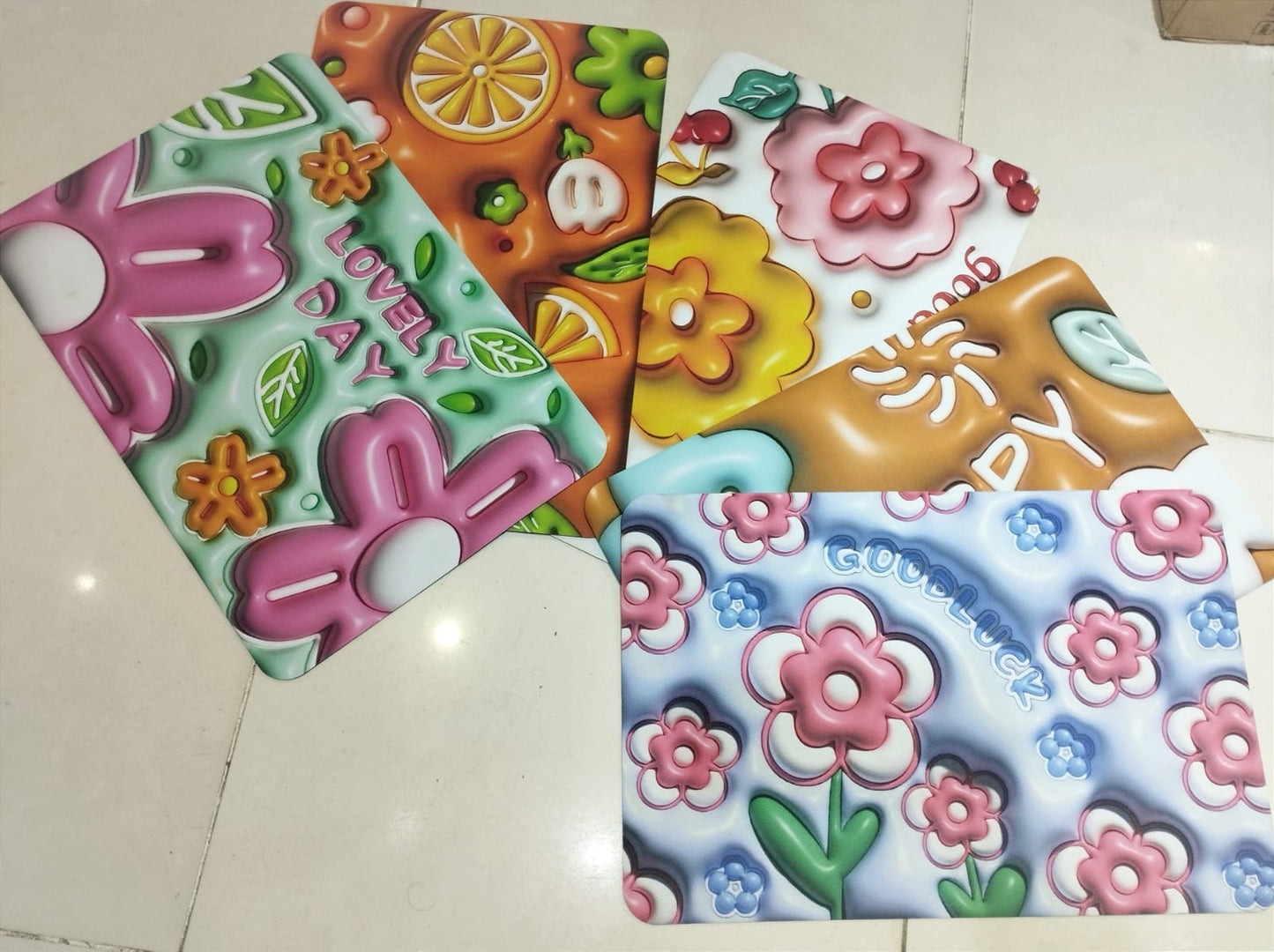 Carevix 3D Visual Illusion Quick Dry Bath Mat showing vibrant, non-slip, super absorbent floor rug with colorful pattern and plush texture