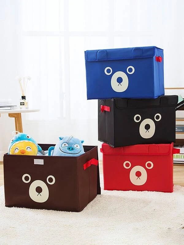 Panda design folding storage bin by Carevix Store, used as a kids toy organizer and quilt basket with a cute panda pattern.