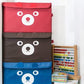 Panda design folding storage bin by Carevix Store, versatile kids toy organizer and quilt basket with cute panda print.