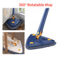 Carevix 360° rotatable triangle cleaning mop with automatic water squeezing for floor and wall cleaning in action.
