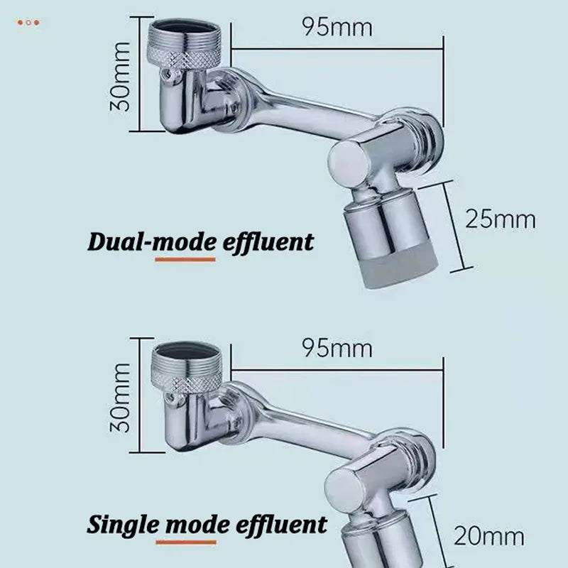 Carevix 1080° rotatable universal faucet extender with splash-filter, suitable for bathroom and kitchen sinks, water-saving bubbler.