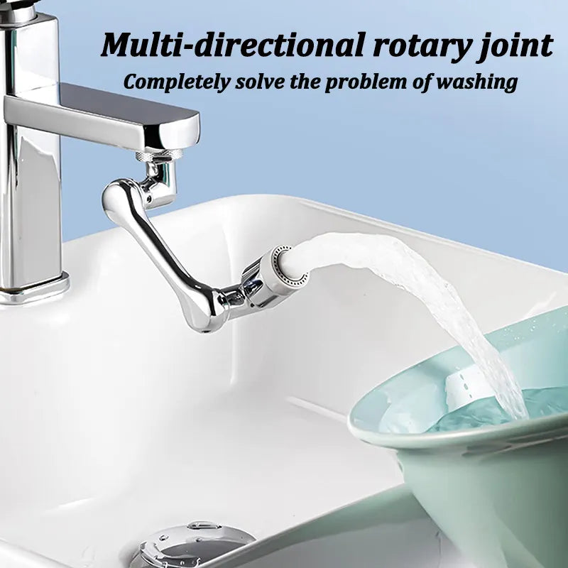 Carevix 1080° rotatable universal faucet extender with splash-filter, kitchen and bathroom tap extension, water-saving bubbler.