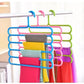 Carevix 5-Layer Space Saving Magic Hanger for organizing pants and towels with non-slip design in a compact, multi-functional storage solution.