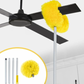 Extendable ceiling fan duster with flexible microfiber brush for dusting high ceilings, washable and easy to use.