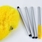 Carevix extendable ceiling fan duster with microfiber brush, flexible, washable handle for dusting high ceilings and fans.