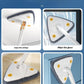 Carevix 360° rotatable triangle cleaning mop with automatic water squeezing for floor and wall cleaning, shown in use.