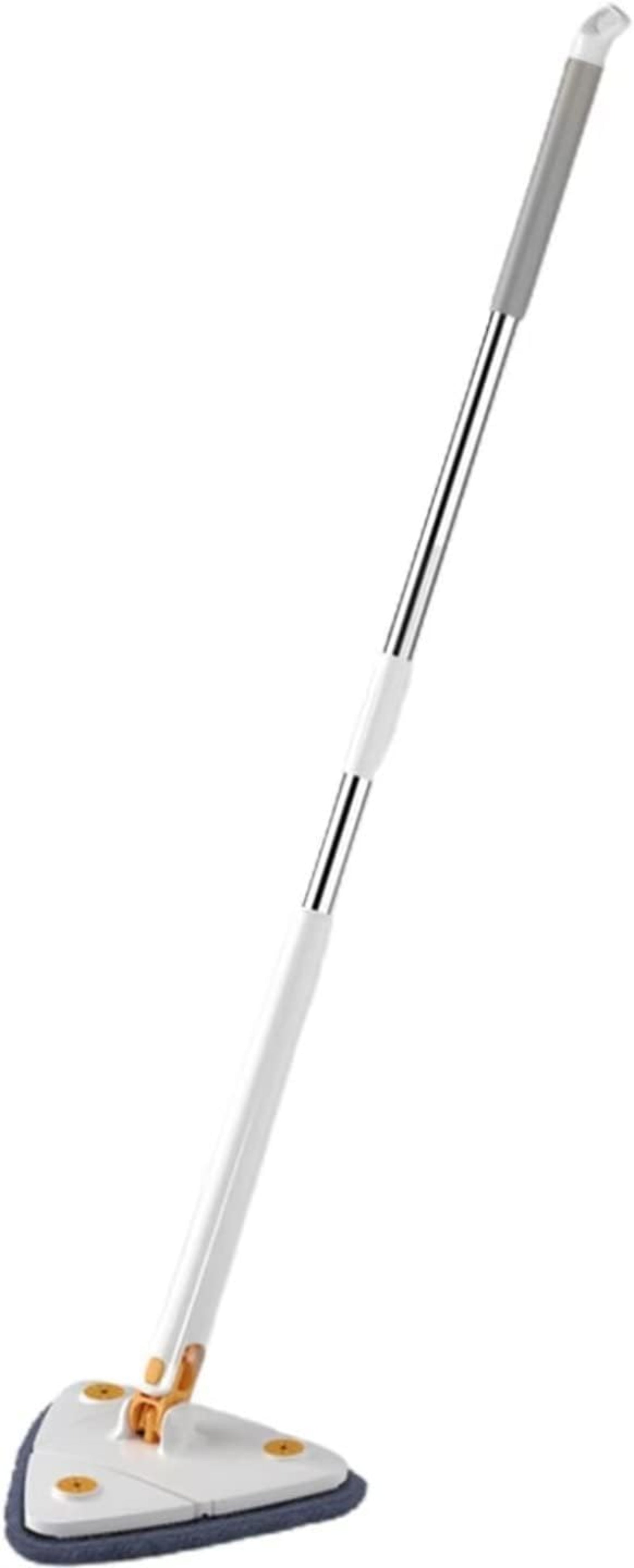 Carevix 360° rotatable triangle cleaning mop with automatic water squeezing for floor and wall cleaning, featuring a compact design.