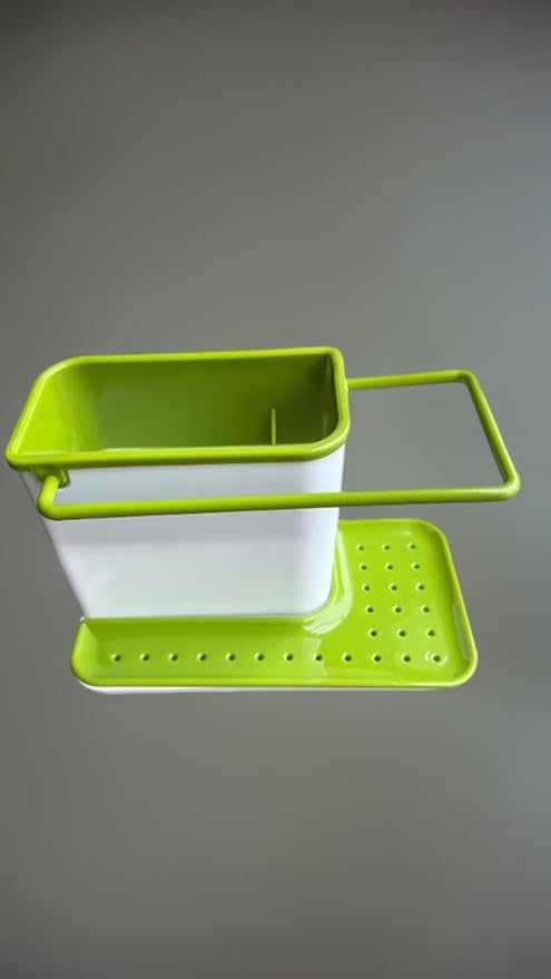 3-in-1 Premium Kitchen Sink Organizer – Self-Draining Sponge, Brush & Cloth Holder Rack