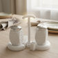 Stylish aluminium salt and sugar pot set for kitchen storage with sleek design and easy-to-use lids.