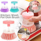 Hydraulic Liquid Soap Dispensing Pot & Dish Cleaning Brush