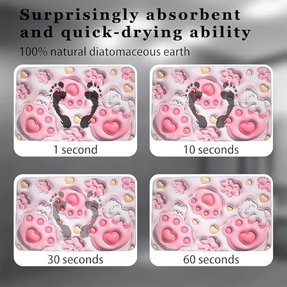 3D Visual Illusion Quick Dry Bath Mat | Super Absorbent Non Slip Floor Rug