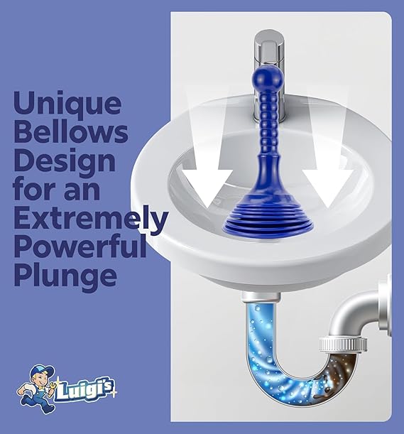 Small & Powerful Sink & Drain Plunger | Multi-Functional Pipe Unblocker Pump