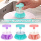 Hydraulic Liquid Soap Dispensing Pot & Dish Cleaning Brush