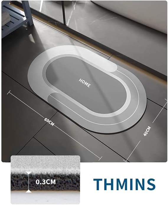 Super Absorbent Quick Drying Bath Mat | Non Slip Modern Welcome Doormat