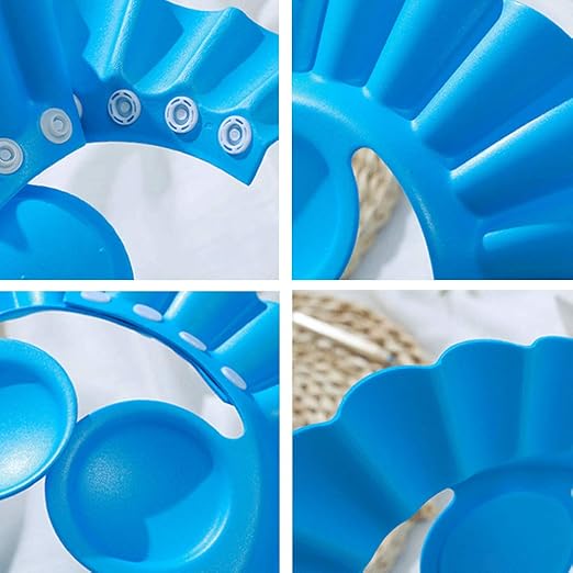 Adjustable Baby Shower Cap with Ear Protectors – Painless Waterproof Bath Visor Shield for Toddlers