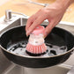 Hydraulic Liquid Soap Dispensing Pot & Dish Cleaning Brush