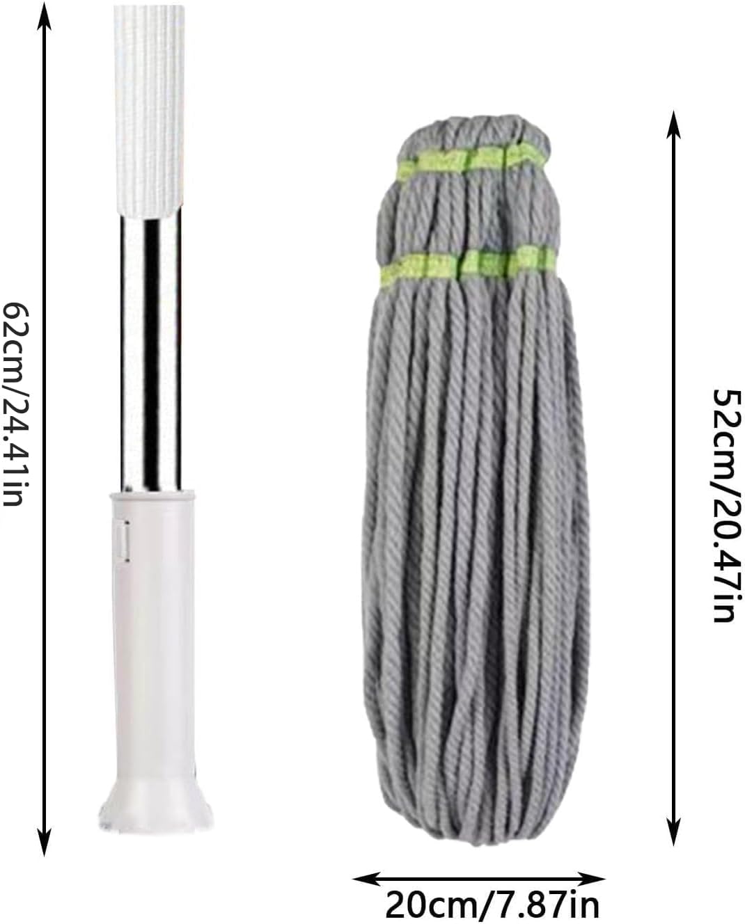 Royal's Super Absorbent Twist Mop – Heavy Duty Floor Cleaner with Built-in Scrubber