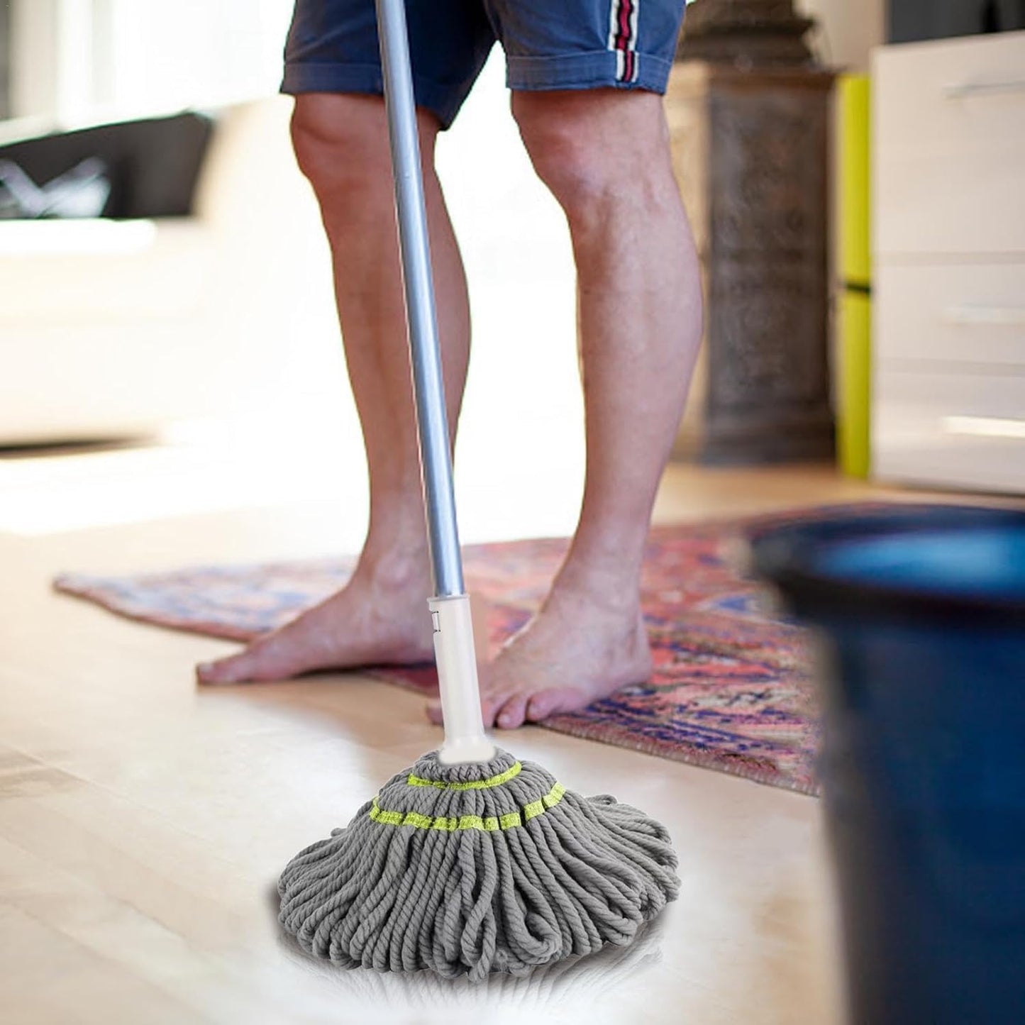 Royal's Super Absorbent Twist Mop – Heavy Duty Floor Cleaner with Built-in Scrubber