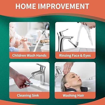 1080° Rotatable Universal Faucet Extender | Dual Mode Splash-Filter Splashback Tap Extension