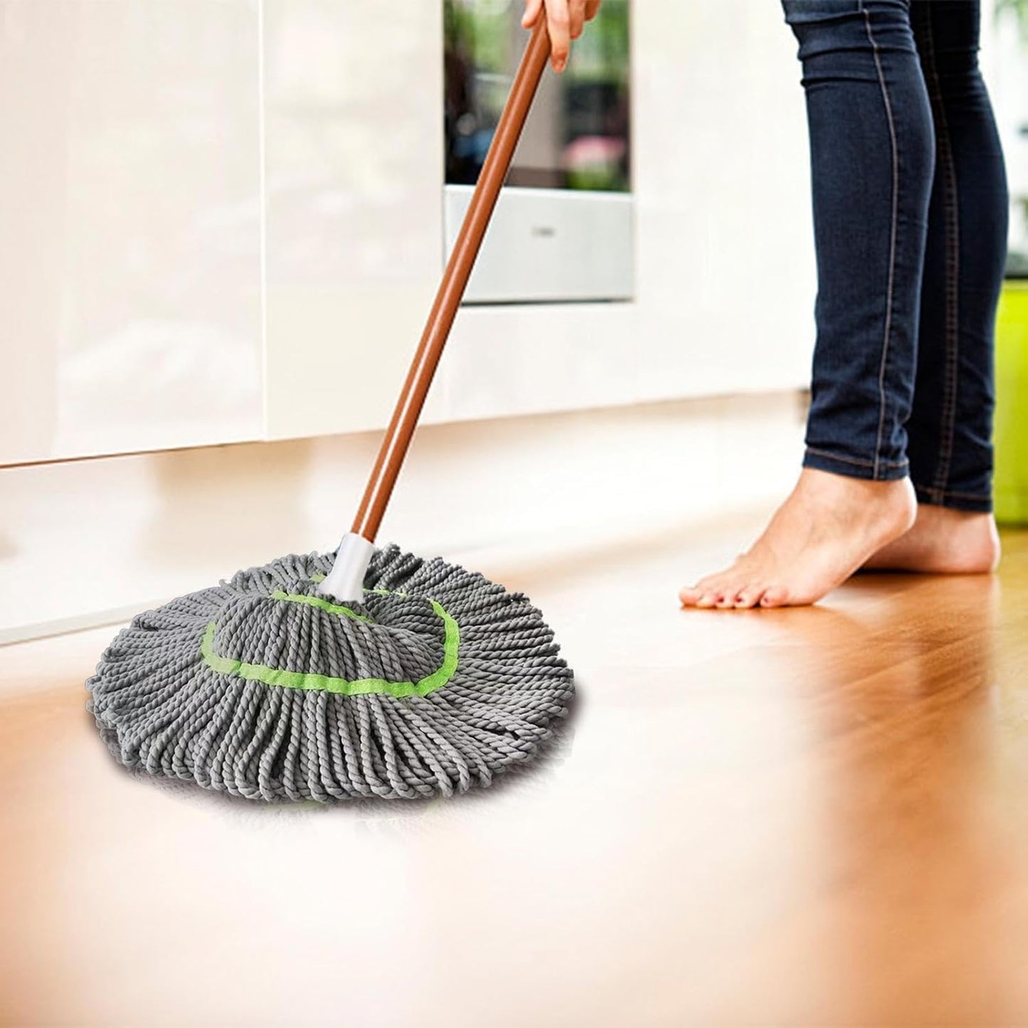 Royal's Super Absorbent Twist Mop – Heavy Duty Floor Cleaner with Built-in Scrubber