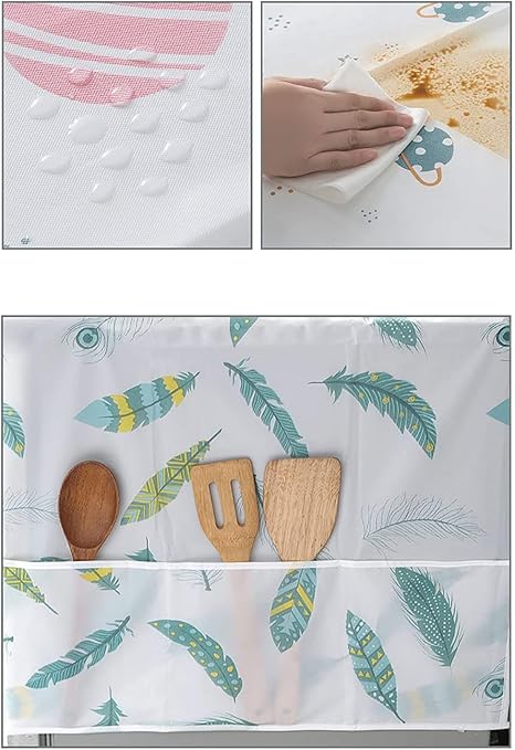 Premium Waterproof & Dustproof Refrigerator Top Cover with Storage Pockets