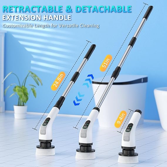 360° Electric Spin Scrubber – Rechargeable Wireless Cleaning Brush
