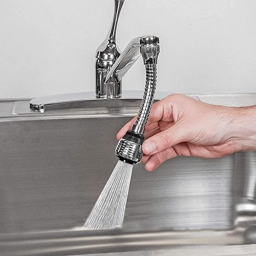 Turbo Flex 360 Flexible Faucet Sprayer – Extended Reach Kitchen Sink Aerator with Dual Spray Settings