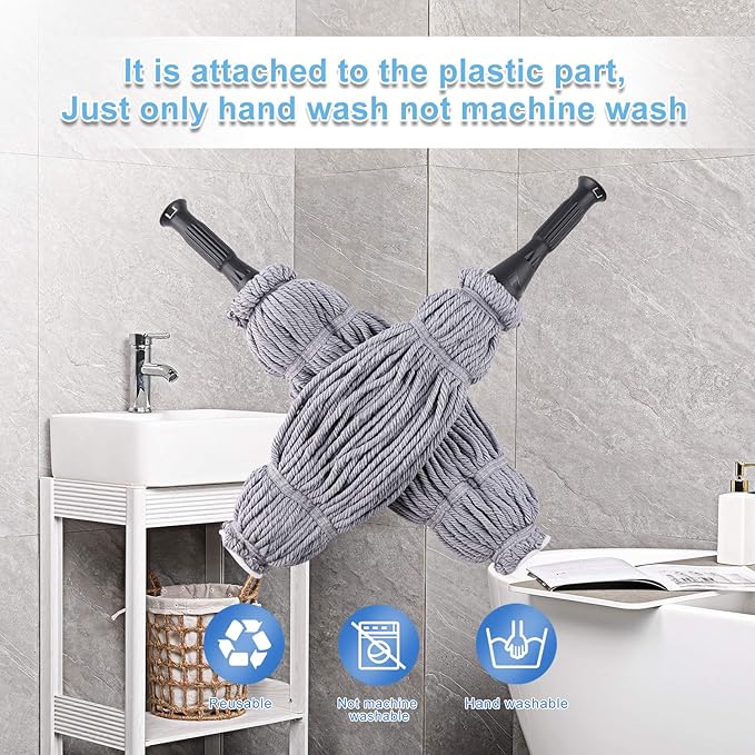 Royal's Super Absorbent Twist Mop – Heavy Duty Floor Cleaner with Built-in Scrubber