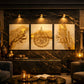 Modern 3-Piece Islamic Wall Decor Set - High-Definition Photo Tiles for Home & Office