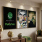 Set of 3 Pakistan Patriot & Imran Khan Premium MDF Wall Art Photo Tiles (8x11 Inches)