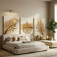 Modern 3-Piece Islamic Wall Decor Set - High-Definition Photo Tiles for Home & Office