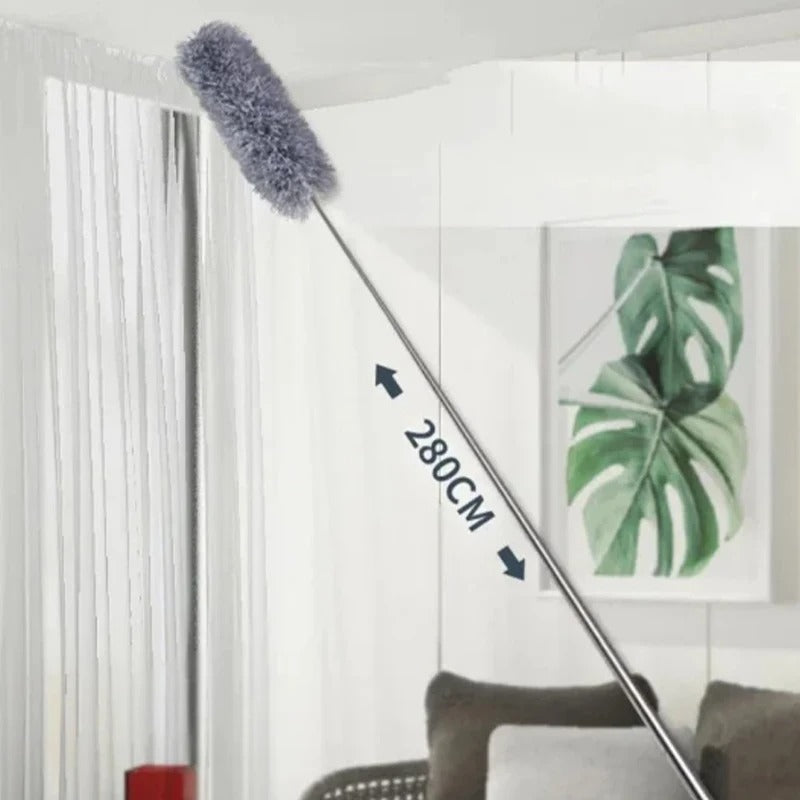 Carevix 360° flexible extendable fan and ceiling duster with telescopic cleaning brush for dusting high or hard-to-reach areas.