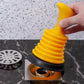 Carevix small sink and drain plunger with ergonomic handle, designed for effective pipe unclogging and multi-purpose use.