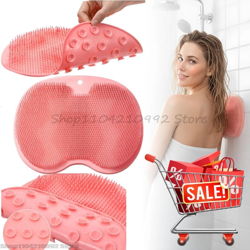 Premium Suction Silicone Shower Scrubber – Hands-Free Body & Foot Massage Mat