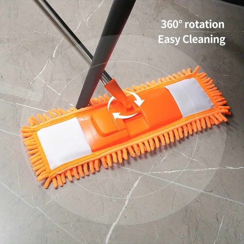360 Degree Rotating Flat Chenille Microfiber Floor Cleaning Mop
