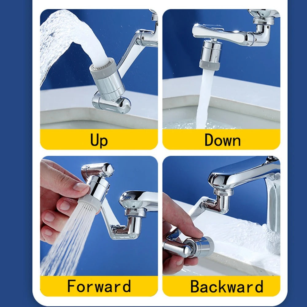 Carevix 1080° rotatable universal faucet extender with dual-mode splash filter for kitchen or bathroom tap extension.