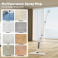 Carevix 360° spray mop with reusable microfiber pad for efficient, multi-surface floor cleaning in a modern home.