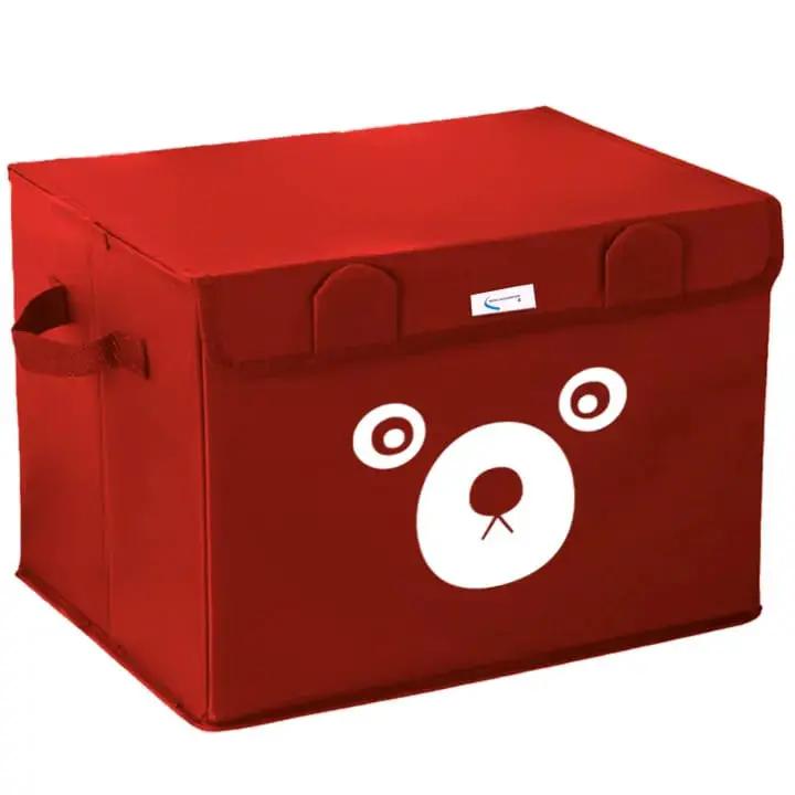 Panda design folding storage bin from Carevix Store, used as a kids toy organizer and quilt basket, made of durable fabric.