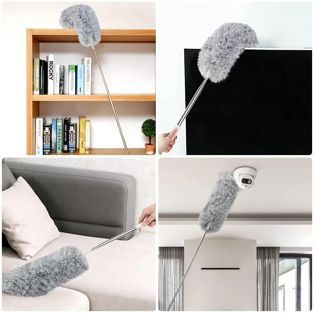 Carevix 360° flexible extendable fan and ceiling duster with telescopic handle for easy cleaning of high surfaces and fans.